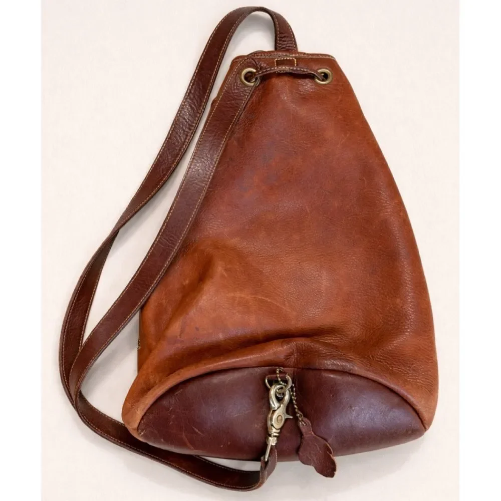 Vintage Roots Canada Full Grain Leather Rucksack Backpack – Cognac Patina